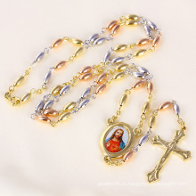Трехцветное крестообразное ожерелье Иисуса